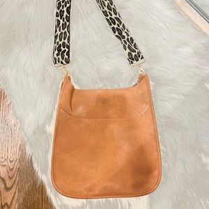 Messenger Crossbody Bag/ Comes with adjustable leopard print strap